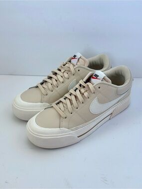 Nike Court Legacy Lift Pearl White Platform Sneakers Women’s 8.5